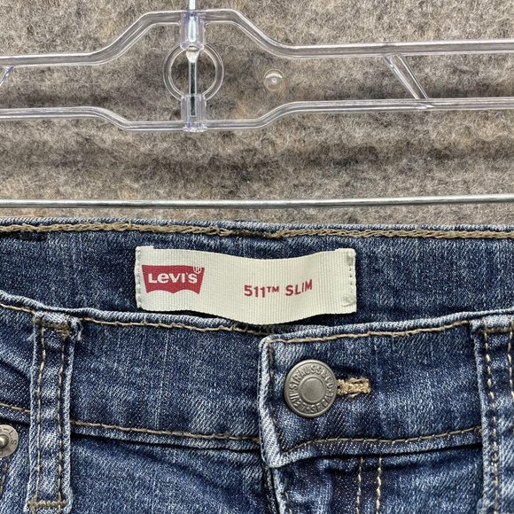 Levi's 511 Jeans Youth 14 Reg 27x27 Straight Blue Denim Pants Outdoor Slim Fit - Picture 4 of 11